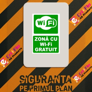 Indicator Pentru zona cu wi-fi gratuit, Sticker autocolant - Img 2