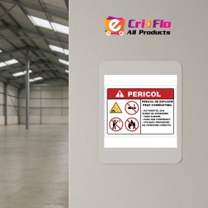 Indicator Pericol de explozie praf combustibil, Sticker autocolant - Img 3