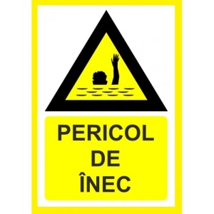 Indicator Pericol de inec, Sticker autocolant