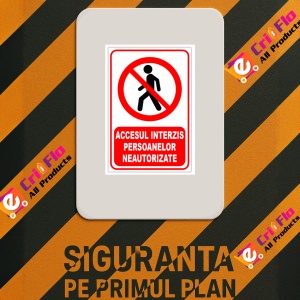 Indicator Persoane neautorizate, Sticker autocolant - Img 2