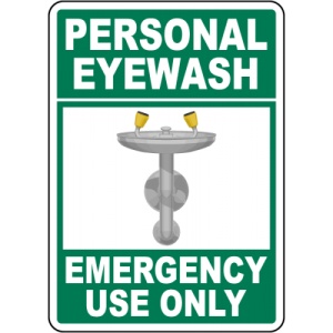 Indicator Personal Eyewash Sign, Sticker autocolant
