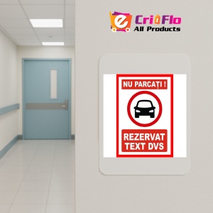 Indicator Personalizate cu text pentru parcare rezervata, Sticker autocolant - Img 4