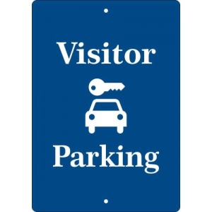 Indicator Personalized Visitor Parking Sign, Sticker autocolant