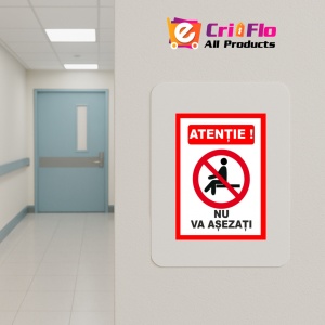 Indicator Placute atentie nu va asezati, Sticker autocolant - Img 4