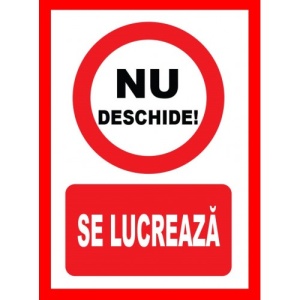 Indicator Placute nu deschide se lucreaza, Sticker autocolant