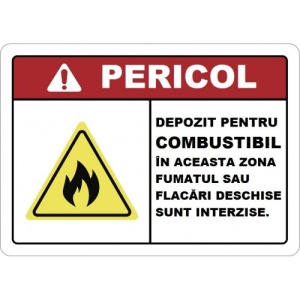Indicator Placute pentru depozit pentru combustibil, Sticker autocolant