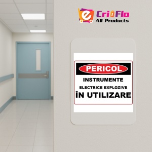 Indicator Placute pentru instrumente electrice explozive in utilizare, Sticker autocolant - Img 4