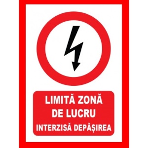 Indicator Placute pentru limita zona de lucru interzis depasirea, Sticker autocolant