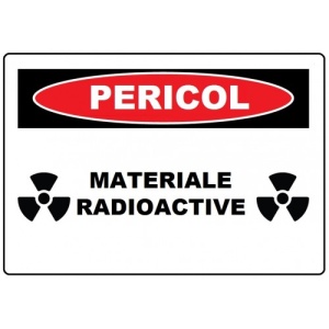 Indicator Placute pentru materiale radioactive, Sticker autocolant