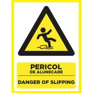 Indicator Placute pentru pericol de alunecare danger of slipping, Sticker autocolant