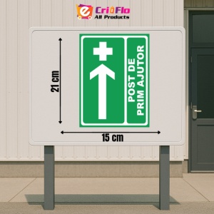 Indicator Post de prim ajutor, Sticker autocolant - Img 2