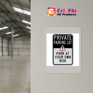 Indicator Private Parking Lot Sign, Sticker autocolant - Img 3