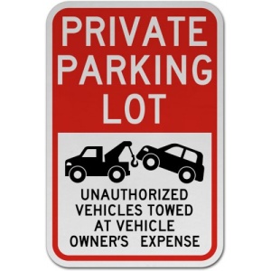 Indicator Private Parking Lot Unauthorized Vehicles sign, Sticker autocolant