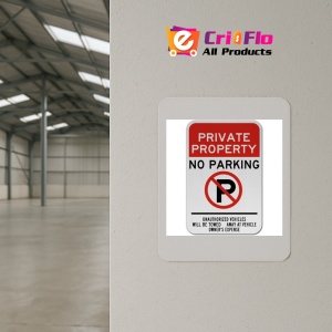 Indicator Private Property No Parking Sign, Sticker autocolant - Img 3