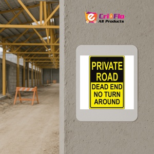 Indicator Private road dead end no turn around, Sticker autocolant - Img 5