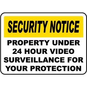 Indicator Property Under Surveillance Sign, Sticker autocolant