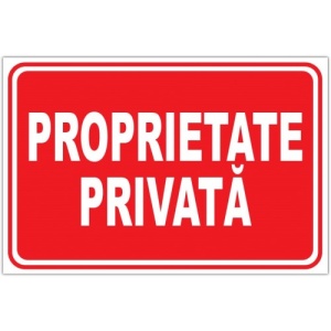 Indicator Proprietati private, Sticker autocolant