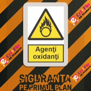 Indicator protectia muncii agenti oxidanti, Sticker autocolant - Img 3