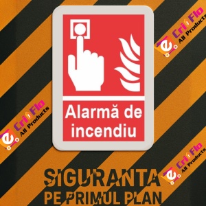 Indicator protectia muncii alarma de incendiu, Sticker autocolant - Img 3