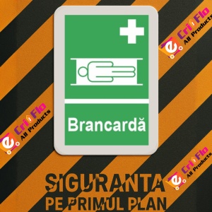 Indicator protectia muncii brancarda, Sticker autocolant - Img 3