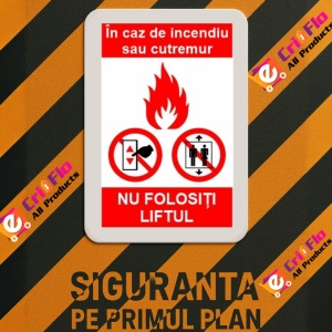 Indicator protectia muncii nu folositi liftul, Sticker autocolant - Img 3
