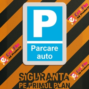 Indicator protectia muncii parcare auto, Sticker autocolant - Img 3