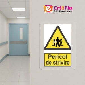 Indicator protectia muncii pericol de strivire 1, Sticker autocolant - Img 5