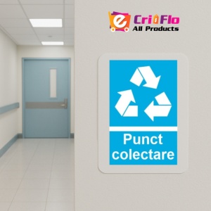 Indicator protectia muncii punct colectare, Sticker autocolant - Img 5