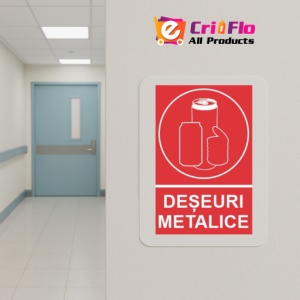 Indicator protectia muncii reciclare deseuri metalice 1, Sticker autocolant - Img 5