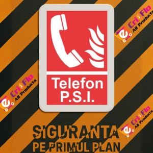 Indicator protectia muncii telefon PSI, Sticker autocolant - Img 3