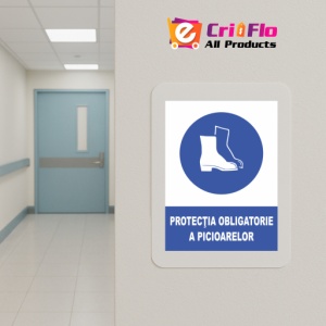 Indicator Protectia obligatorie a picioarelor, Sticker autocolant - Img 5