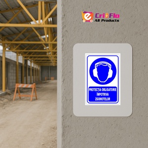 Indicator Protectia obligatorie impotriva zgomotelor, Sticker autocolant - Img 5