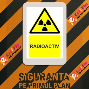 Indicator Radioactiv indicator de avertizare, Sticker autocolant - Img 3