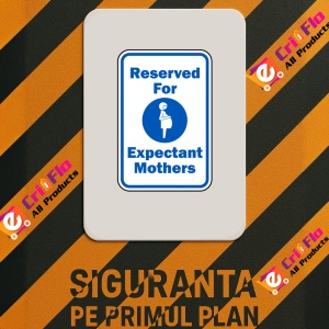 Indicator Reserved Expectant Mothers Sign, Sticker autocolant - Img 2