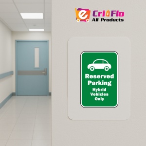 Indicator Reserved Hybrid Vehicles Only Sign, Sticker autocolant - Img 4