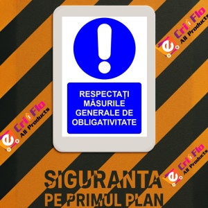 Indicator Respectati masurile generale de obligativitate indicator de obligativitate, Sticker autocolant - Img 3
