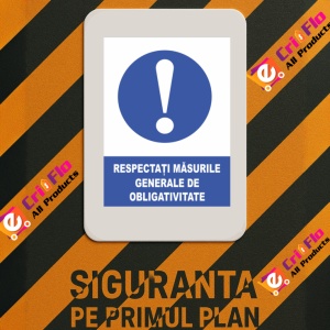 Indicator Resprectati masurile generale de obligativitate, Sticker autocolant - Img 3