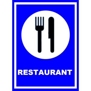 Indicator Restaurant, Sticker autocolant