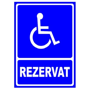 Indicator Rezervat, Sticker autocolant