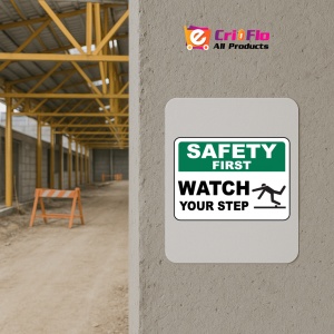 Indicator Safety First Watch Your Step Sign, Sticker autocolant - Img 5