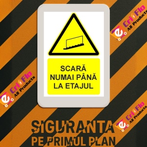 Indicator Scara numai pana la etajul indicator de avertizare, Sticker autocolant - Img 3