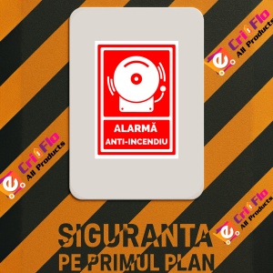 Indicator Semn cu Alarma de incendiu, Sticker autocolant - Img 3
