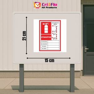 Indicator Semn cu instructiuni de utilizare stingator, Sticker autocolant - Img 2