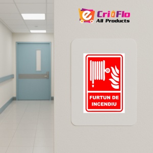 Indicator Semn de furtun de incendiu, Sticker autocolant - Img 5