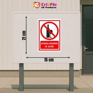 Indicator Semn de interzicerea consumului de alcool, Sticker autocolant - Img 2