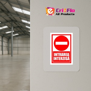 Indicator Semn de intrarea interzisa, Sticker autocolant - Img 4