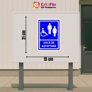 Indicator Semn de sala de asteptare, Sticker autocolant - Img 2