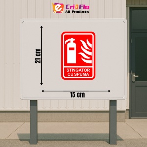Indicator Semn de stingator cu spuma, Sticker autocolant - Img 2