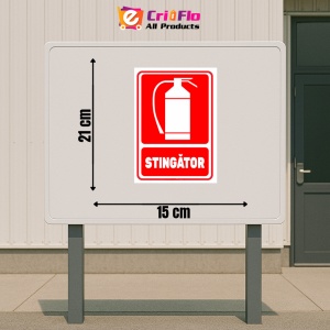 Indicator Semn de stingator, Sticker autocolant - Img 2