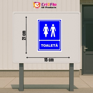 Indicator Semn de toaleta, Sticker autocolant - Img 2